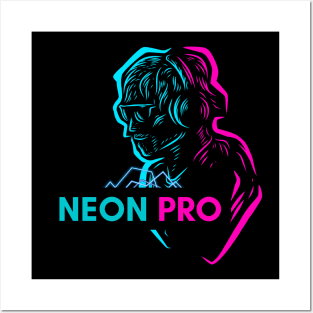 Neon Pro Gamer Posters and Art